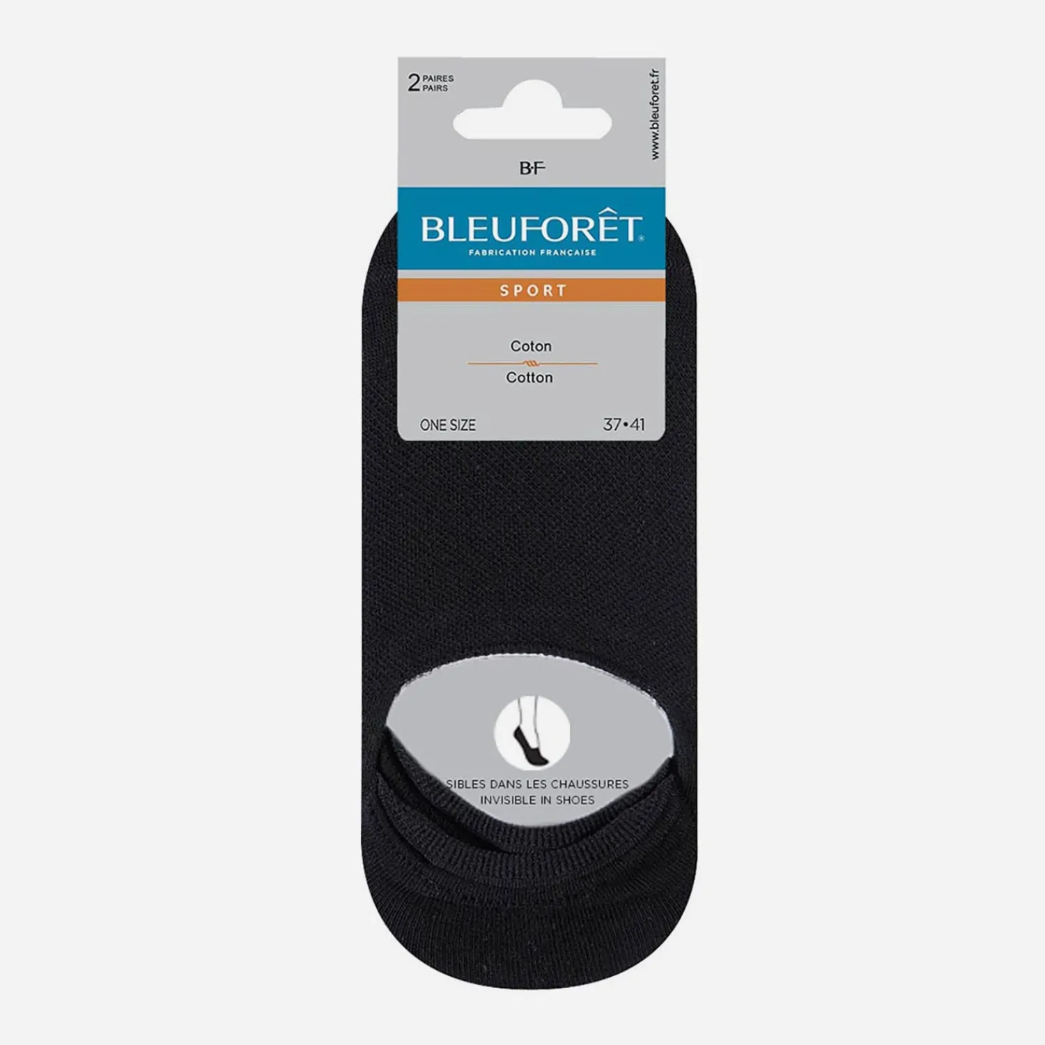 Bleu Foret Chaussettes & Collants^Socquettes invisibles BLEUFORET es 37-41 NOIR