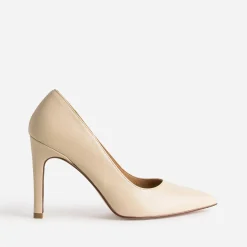 Texto Escarpins^Stiletto en cuir BEIGE