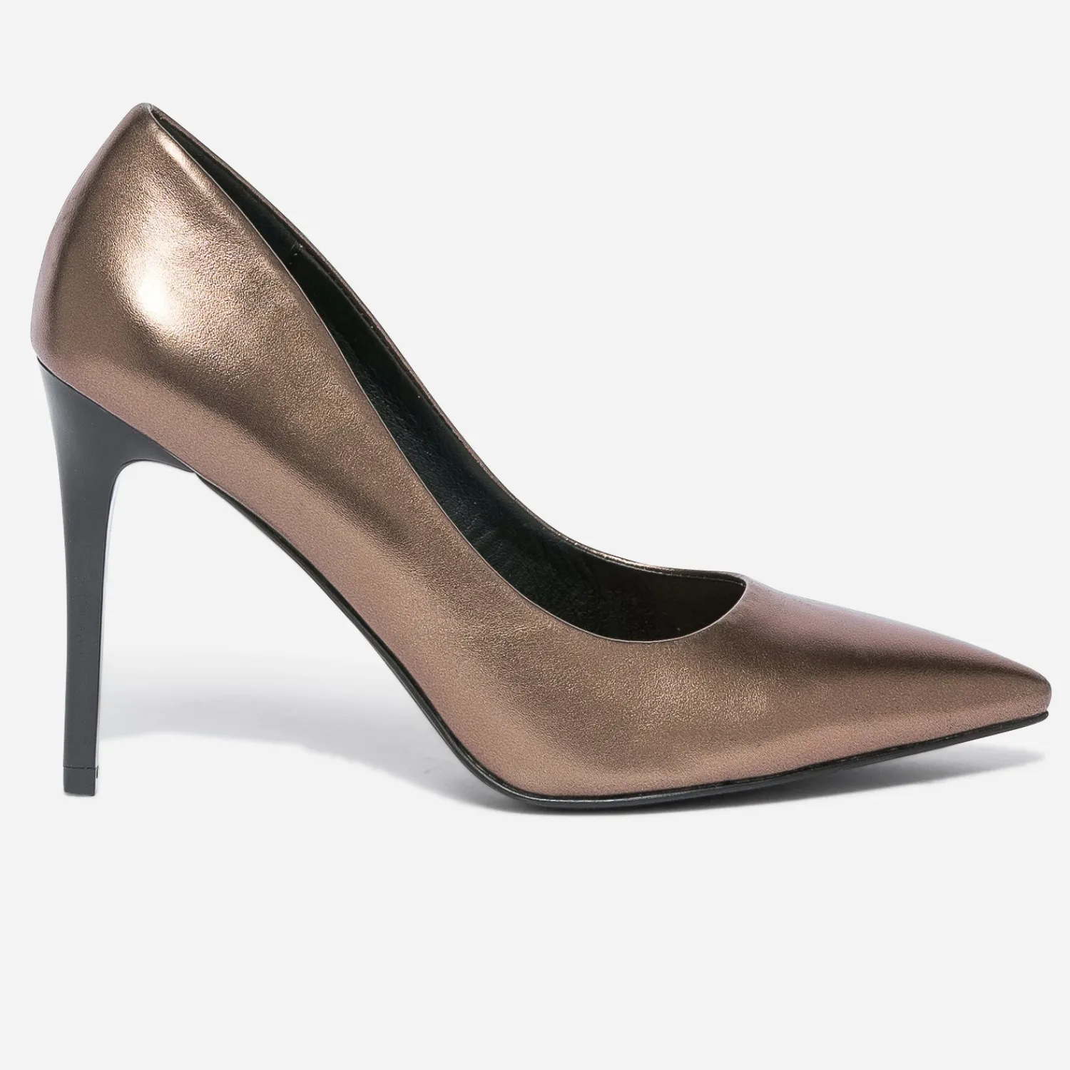 Texto Escarpins^Stiletto bronze métallisé à talon verni MARRON