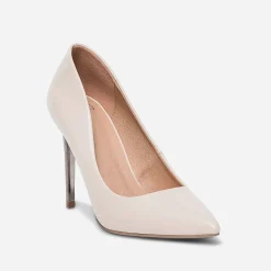 Texto Escarpins^Stiletto nude verni à talon miroir ROSE