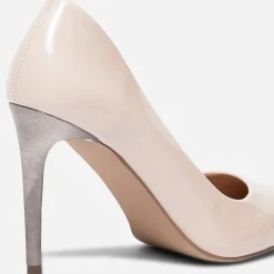 Texto Escarpins^Stiletto nude verni à talon miroir ROSE