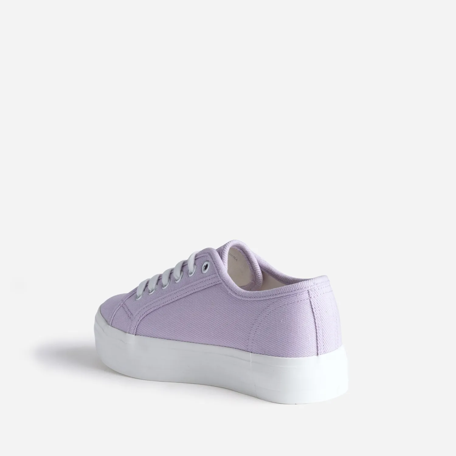 Texto Baskets^Tennis à plateforme parme en toile VIOLET
