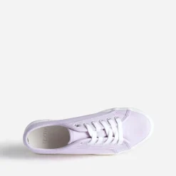 Texto Baskets^Tennis à plateforme parme en toile VIOLET