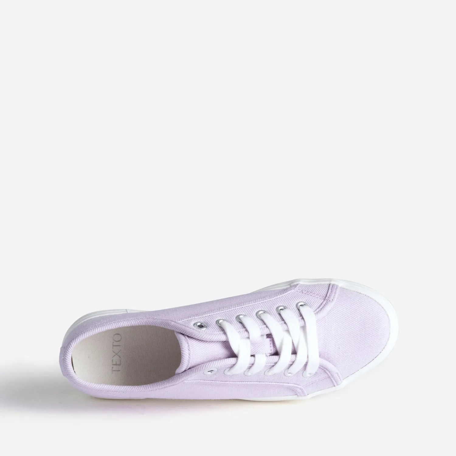 Texto Baskets^Tennis à plateforme parme en toile VIOLET