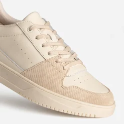 Eram Baskets/Tennis^Tennis cuir et velours côtelé BEIGE