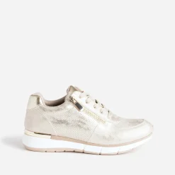 Eram Baskets^Tennis beige doré perforée ROSE