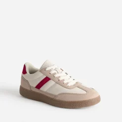 Eram Baskets^Tennis beige détails s ROUGE