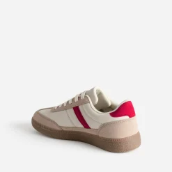Eram Baskets^Tennis beige détails s ROUGE