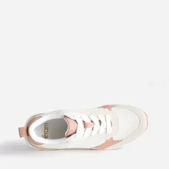 Eram Baskets^Tennis beige, vieux et taupe semelle amovible ROSE