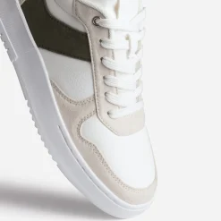Eram Baskets^Tennis he, beige et kaki BLANC