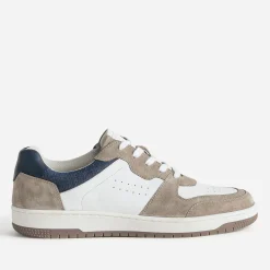 Eram Baskets/Tennis^Tennis he, beige et marine en cuir BLANC