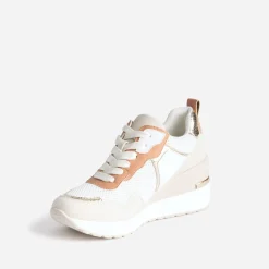 Eram Baskets^Tennis he, beige, terracotta semelle amovible BLANC