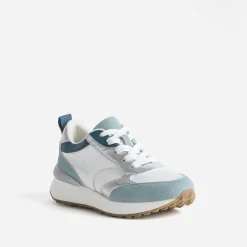Eram Baskets^Tennis blanche, e et argent semelle amovible BLEU