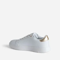 Eram Baskets^Tennis he brodée fleurs BLANC