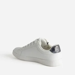 Eram Baskets^Tennis he contrefort marine irisé BLANC
