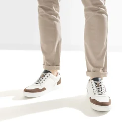 Eram Baskets/Tennis^Tennis he embossage et détails couleurs BLANC