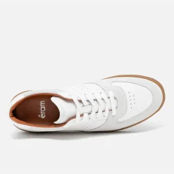Eram Baskets/Tennis^Tennis he en cuir détails gris clair BLANC