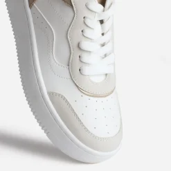 Eram Baskets^Tennis he, grise et beige BLANC