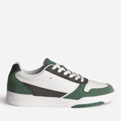 Eram Baskets/Tennis^Tennis he, grise et verte mix cuir BLANC
