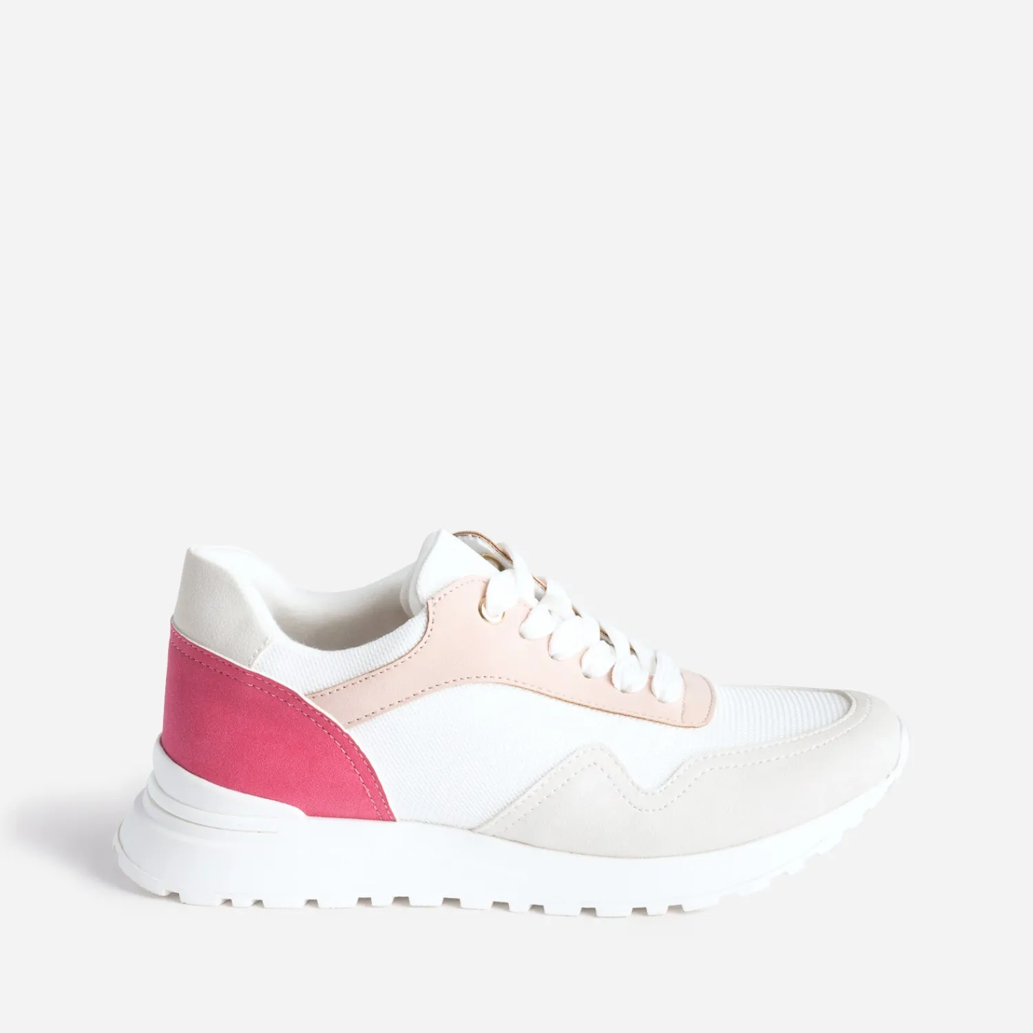 Eram Baskets^Tennis blanche, et grise semelle amovible ROSE