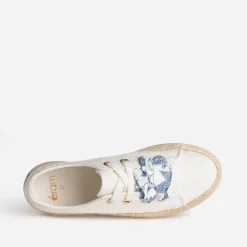 Eram Baskets^Tennis blanche toile avec broderies DIVERS