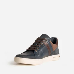 Eram Baskets/Tennis^Tennis bleu en cuir MARINE