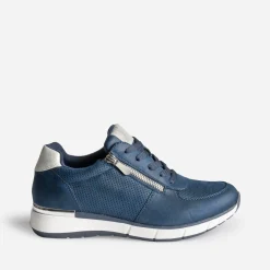 Eram Baskets^Tennis bleu perforée MARINE