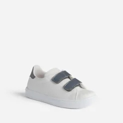 Buggy Baskets^Tennis he à scratchs marine BLANC
