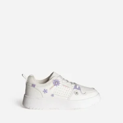 Buggy Baskets^Tennis he détails fleurs BLANC