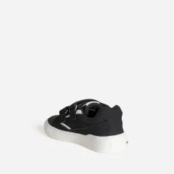 Buggy Baskets^Tennis e en toile détails blancs NOIR
