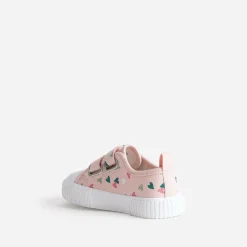 Buggy Baskets^Tennis toile imprimée cœurs ROSE