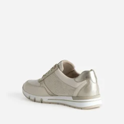 Caprice Baskets^Tennis beige et dorée BLANC