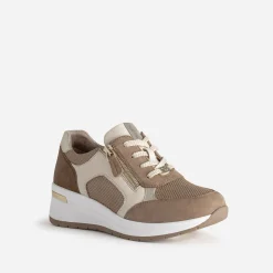Caprice Baskets^Tennis et doré bi-matière BEIGE