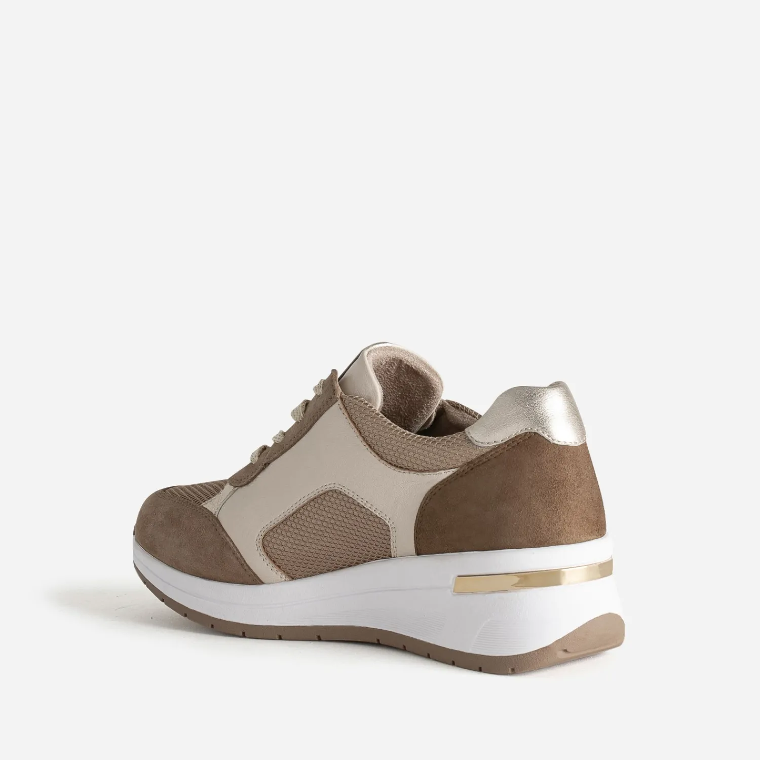 Caprice Baskets^Tennis et doré bi-matière BEIGE