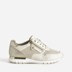 Caprice Baskets^Tennis et textile pailleté BEIGE