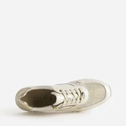 Caprice Baskets^Tennis et textile pailleté BEIGE
