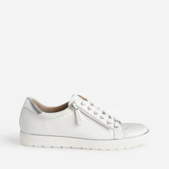Caprice Baskets^Tennis blanche en cuir GRIS