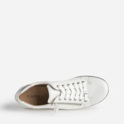 Caprice Baskets^Tennis blanche en cuir GRIS