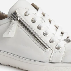 Caprice Baskets^Tennis blanche en cuir GRIS
