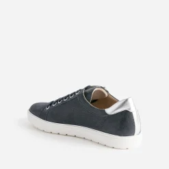 Caprice Baskets^Tennis en cuir fantaisie MARINE