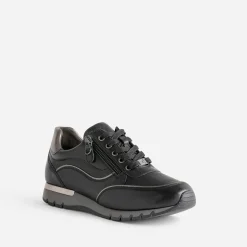 Caprice Baskets^Tennis e en cuir NOIR