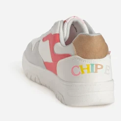 CHIPIE Baskets^Tennis he, grise et rose BLANC