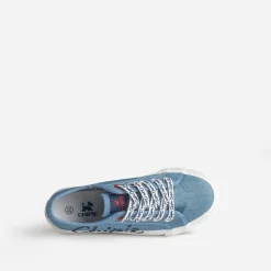 CHIPIE Baskets^Tennis e en toile à plateforme BLEU