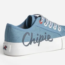 CHIPIE Baskets^Tennis e en toile à plateforme BLEU