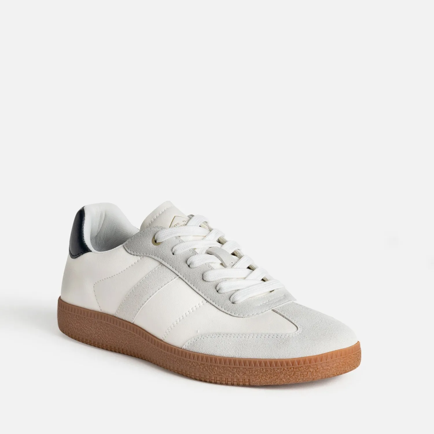 Eram Baskets/Tennis^Tennis écrue et grise bi-matière BLANC