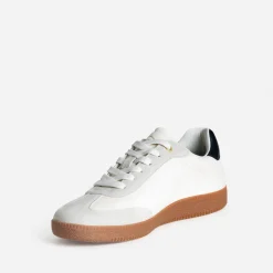 Eram Baskets/Tennis^Tennis écrue et grise bi-matière BLANC