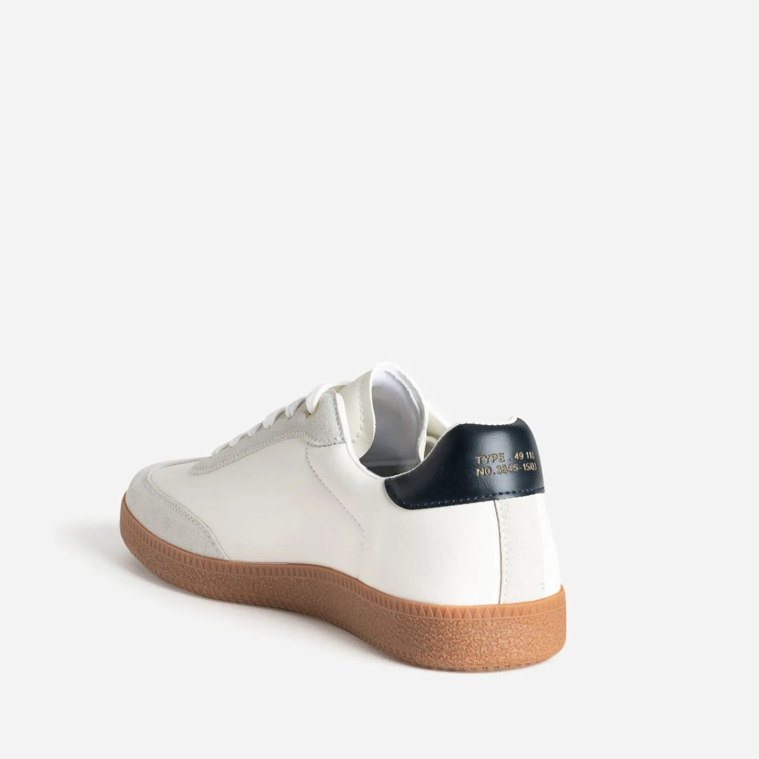 Eram Baskets/Tennis^Tennis écrue et grise bi-matière BLANC