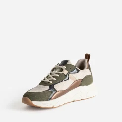 Eram Baskets^Tennis Dad shoes multi-matières KAKI