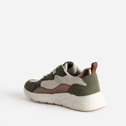 Eram Baskets^Tennis Dad shoes multi-matières KAKI