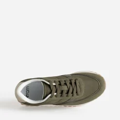 Eram Baskets^Tennis Dad shoes semelle crantée KAKI